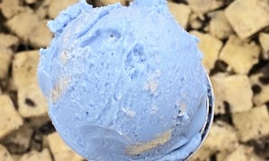 Denn die einzigartige Farbe bekommt unser Eis von dem natürlich blauen Spirulinapulver.